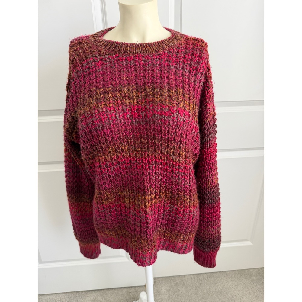 BB Dakota Steve Madden Women XL Pink Space Dye Chunky Knit Sweater BK306821